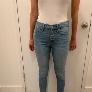 Madewell High waisted light wash jeans